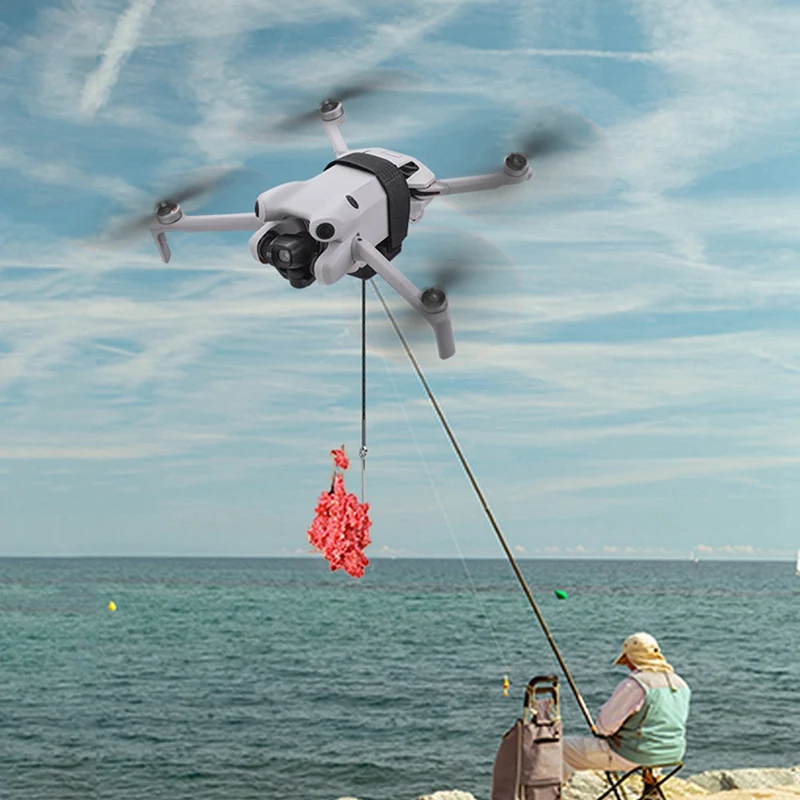 ระบบ Airdrop สําหรับ DJI Mini 4 Pro/3 Pro/AIR3/Avata2 Drone ตกปลาเหยื่องานแต่งงานแหวนของขวัญให้ Life Rescue Airdropper