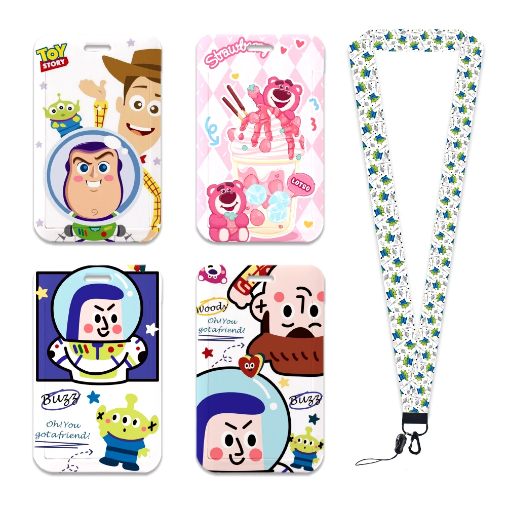 Cartoon Cute Toy Story Potdemeiel Disney Buzz Lightyear Cartoon Series Embossed Bus Card Case Subway Card Student Card Holder