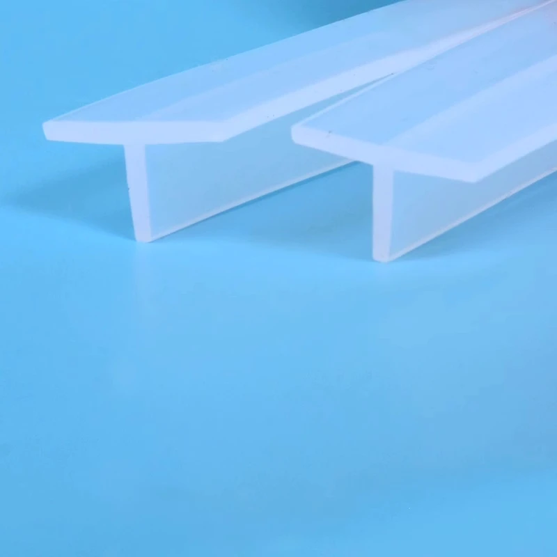 Silicone Rubber T Strip Gap Cover Sealing Bar Waterproof Heat Resist Transparent White Red Blue Black