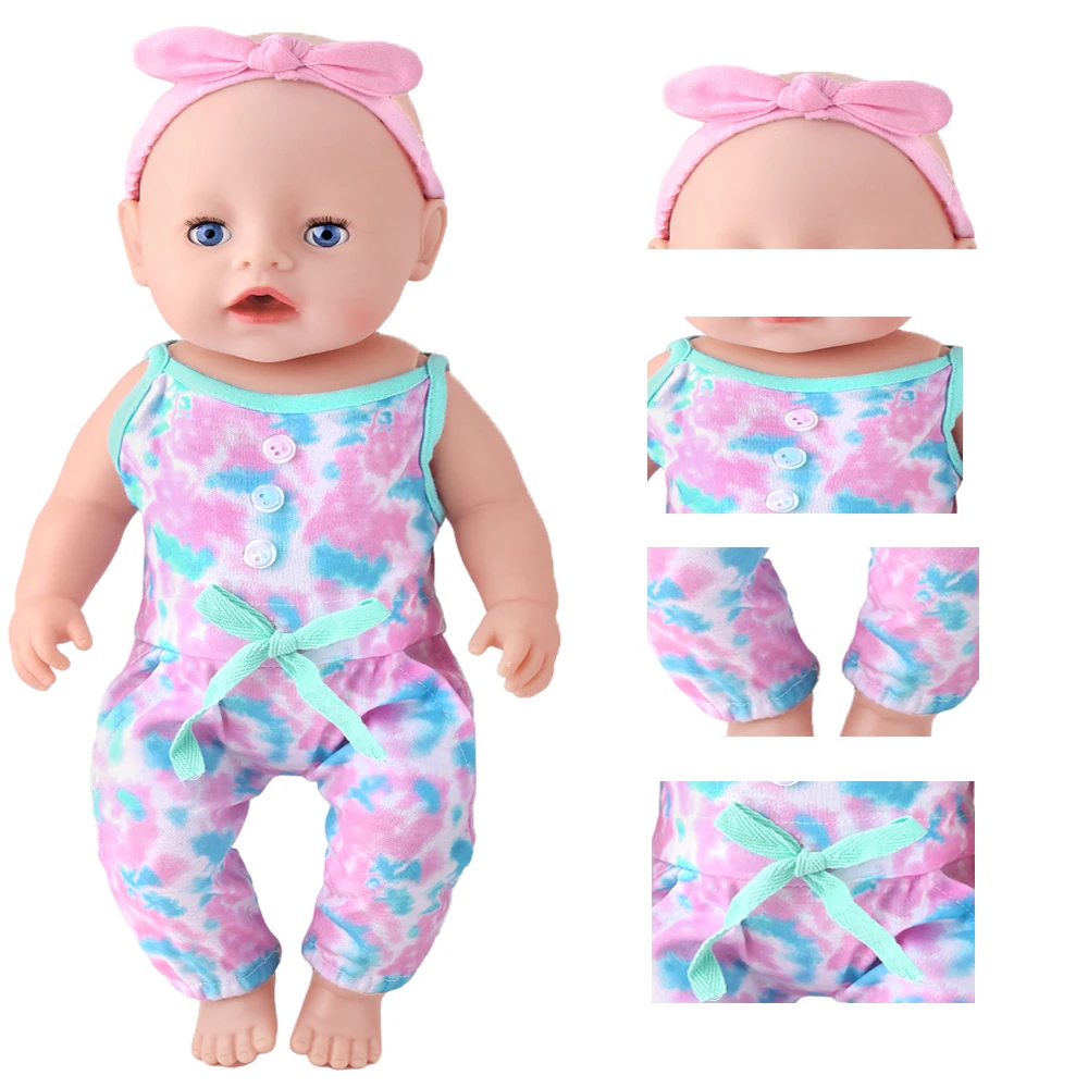43cm Doll Girl Summer Jumpsuit (Only Sells Doll Clothing, Does Not Include Doll Accessories Such As Dolls And Shoes)