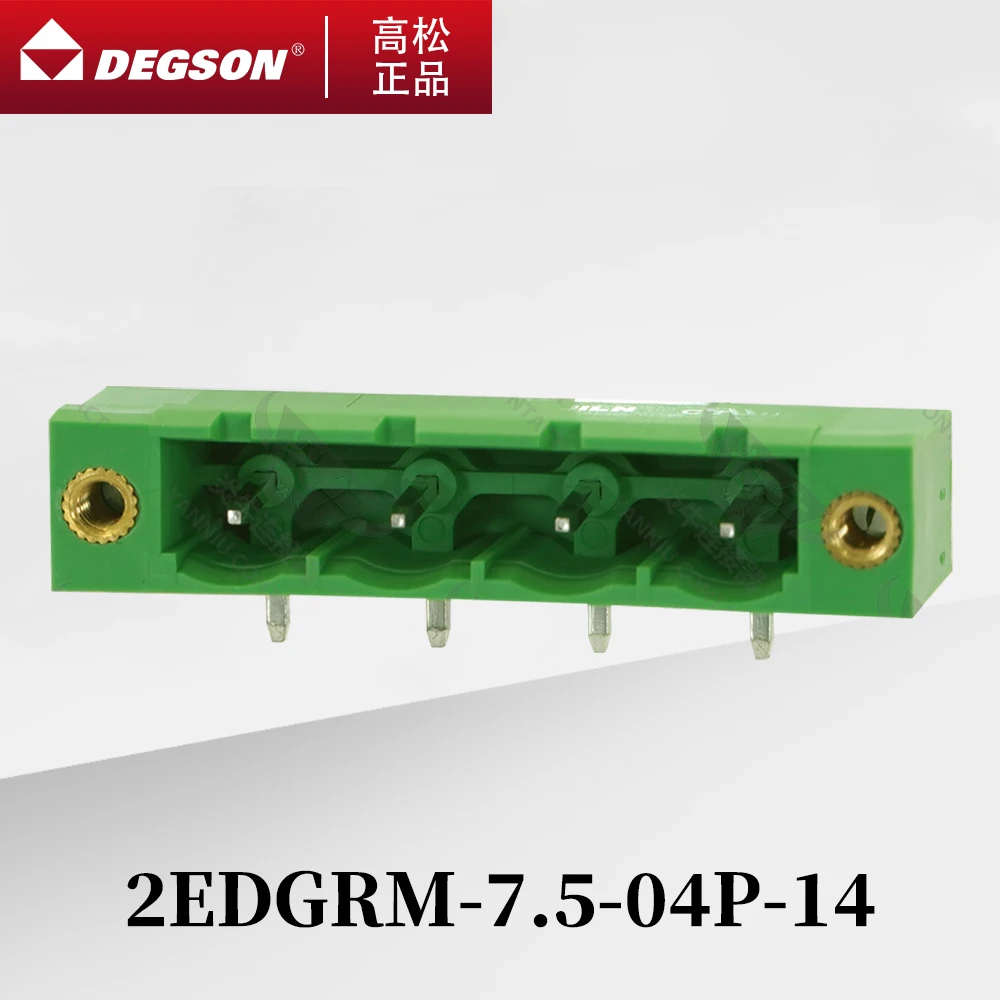 10Pcs DEGSON 2EDGRM-7.5-7.62 Pluggable PCB terminal blocks Phoenix Contact GMSTB2.5-GF KF2EDGRM 7.5mm 7.62mm 2PIN-12PIN 400V 20A