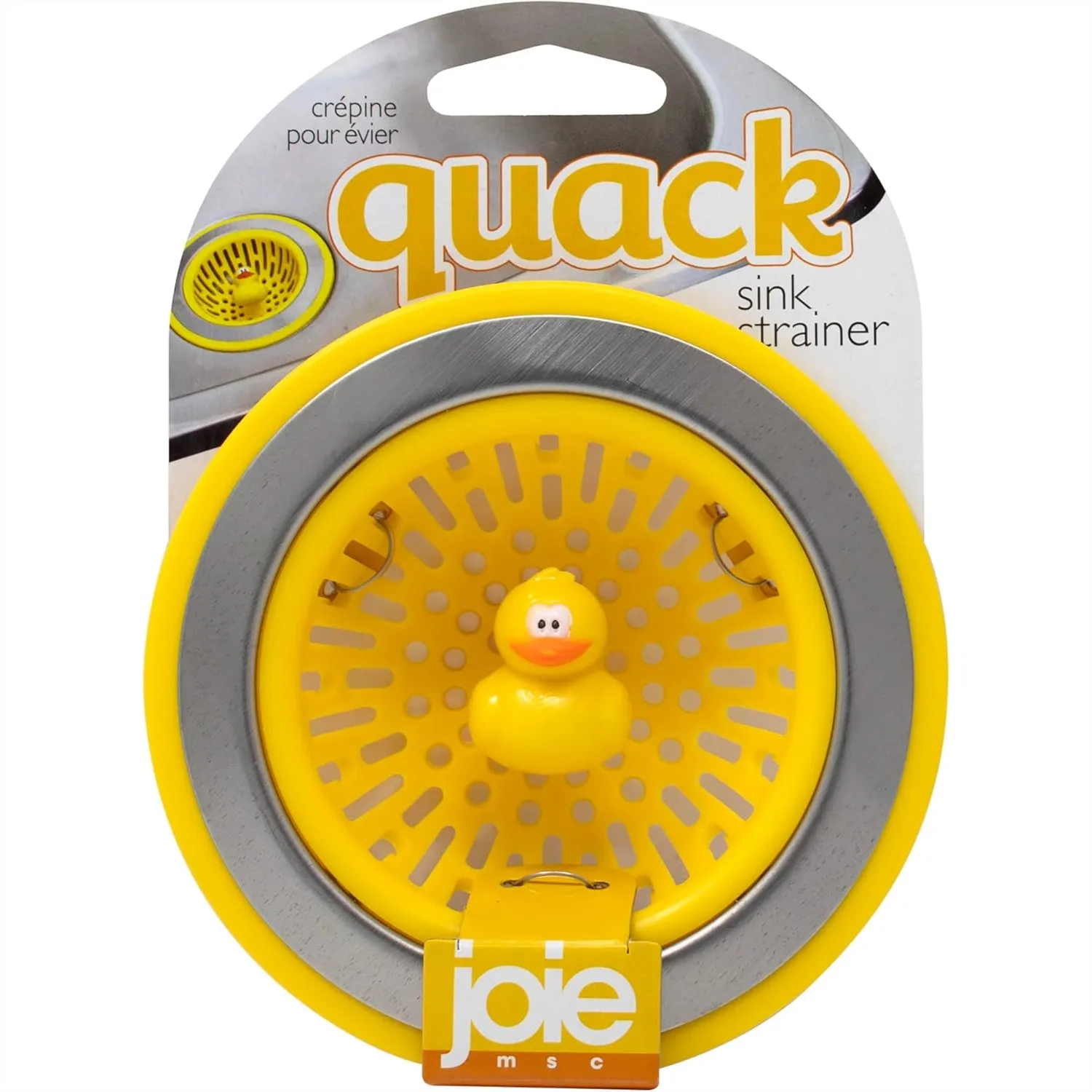 

Kitchen Sink Strainer Basket, Stainless Steel Fits All Standard Sinks, Cute Yellow Duck Drain Cover