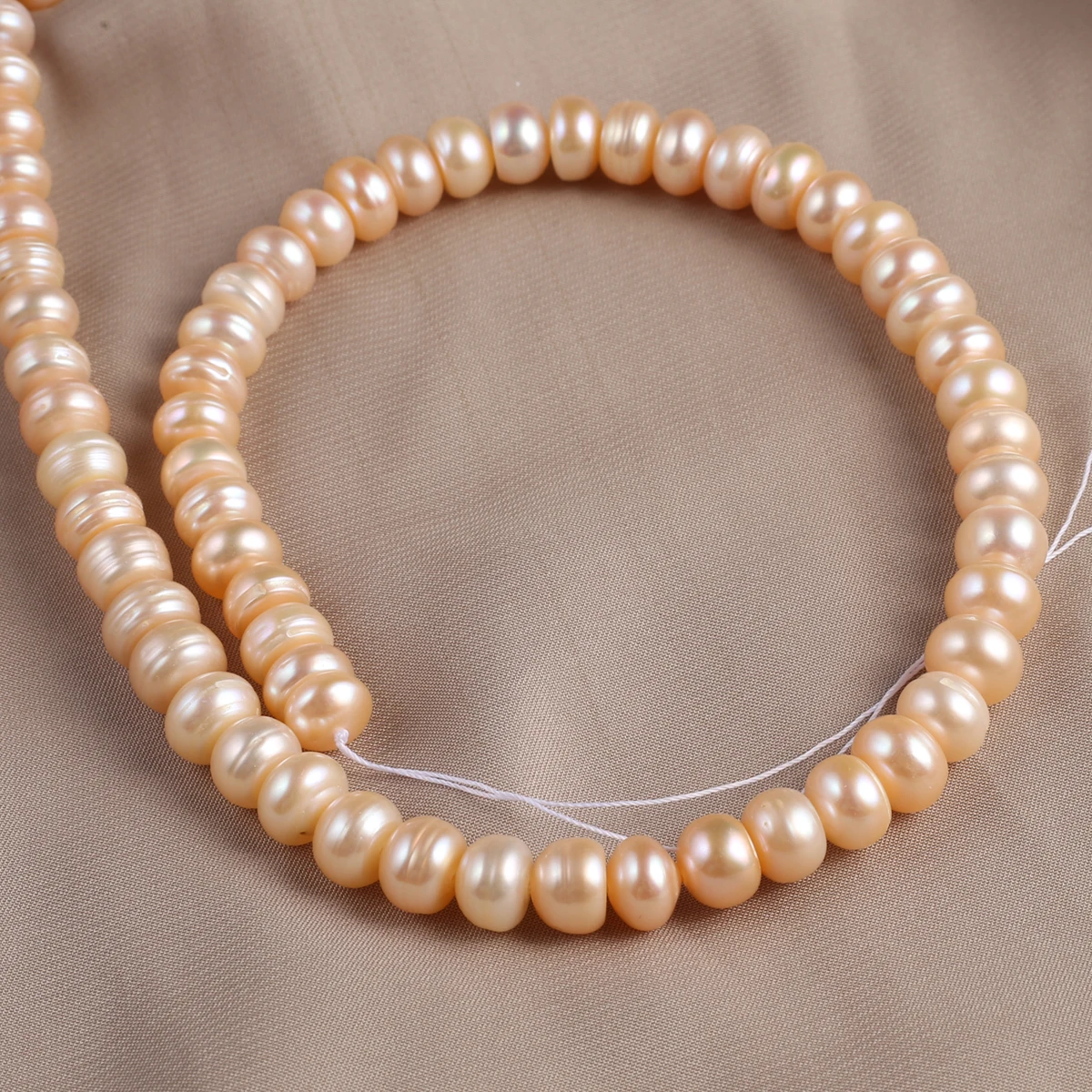 Natural Pearl Flat Beads Exquisite Shape Elegant Appearance for DIY Jewelry Making Handmade Bracelet Necklace Length 36cm