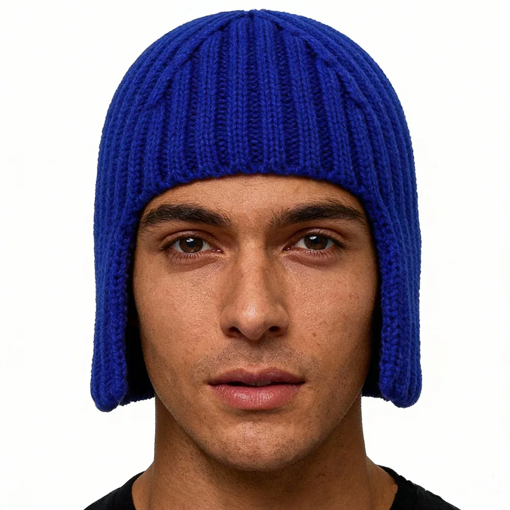 Hot Girl Perücke Strickmütze für Damen, warmer Gehörschutz für Herbst und Winter, Kopfbedeckung, modische Wollmütze im Einkaufsstil – Detail 8