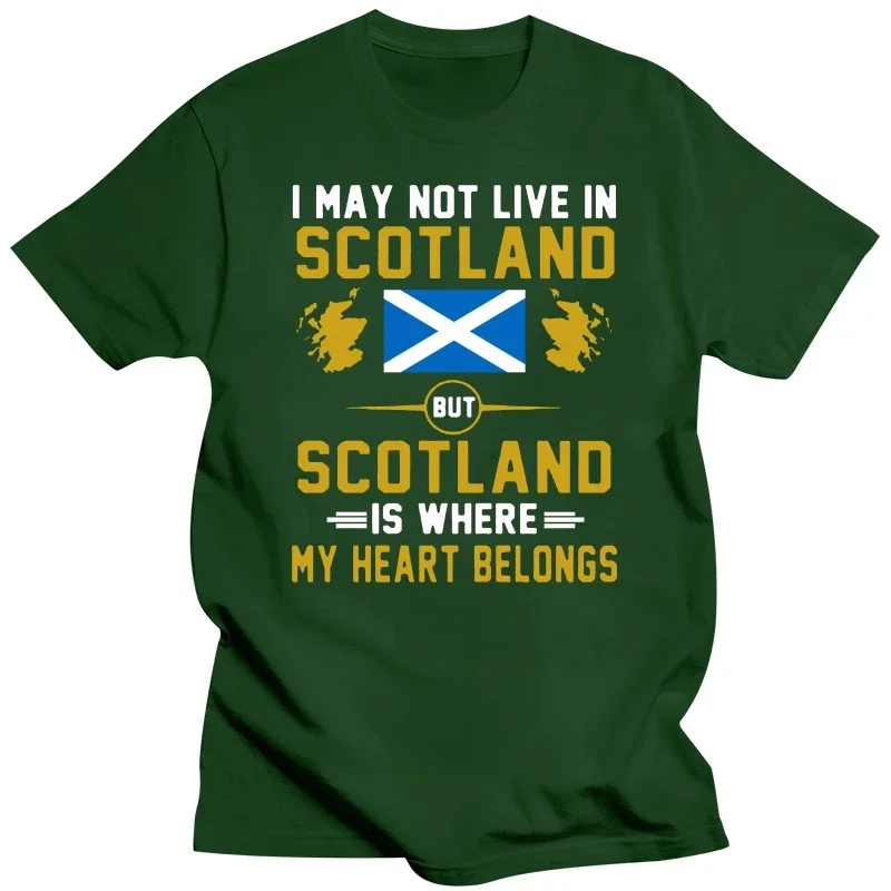 Funny Scotland My Heart Belongs T Shirt Graphic Cotton Streetwear Short Sleeve Birthday Gifts Summer Style T-shirt Mens Clothing