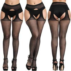 Fishnet Stockings for Women Thigh High Stockings High Waist Suspender Stockings Pantyhose Fishnet Tights