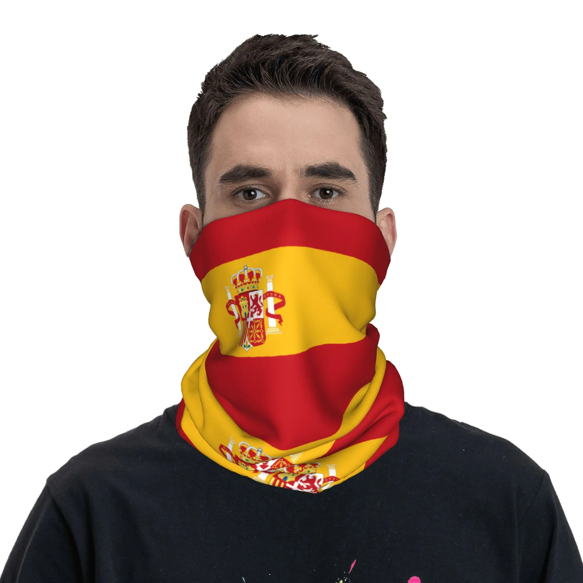 

Flag of Spain Bandana Funny Bicycle Mask Hiking Camping Sun Protection Balaclava Printed Soft Motorcycle Face Masks