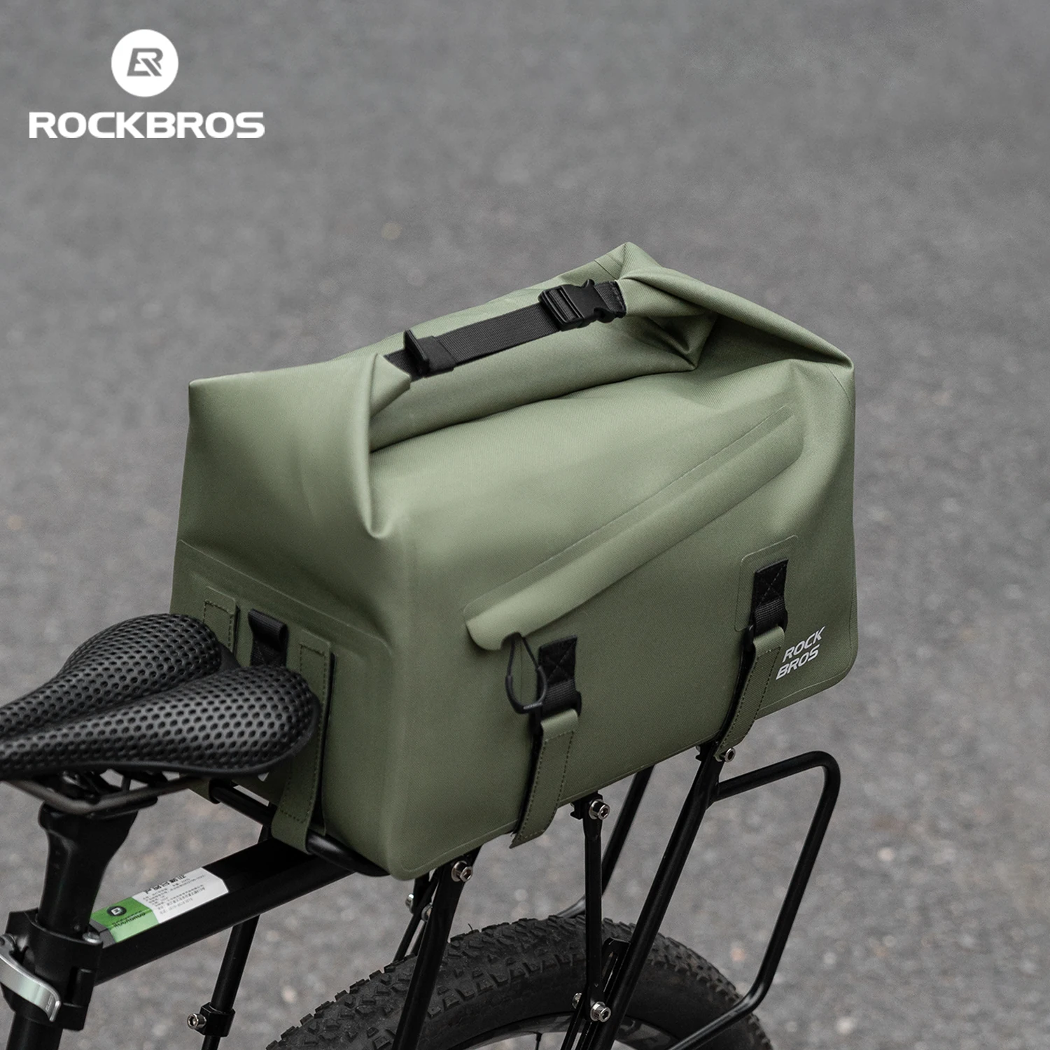 ROCKBROS Bicycle Carrier Bag MTB Bike Fully waterproof Rack Bag Trunk Pannier Cycling Multifunctional Large Capacity Travel Bag