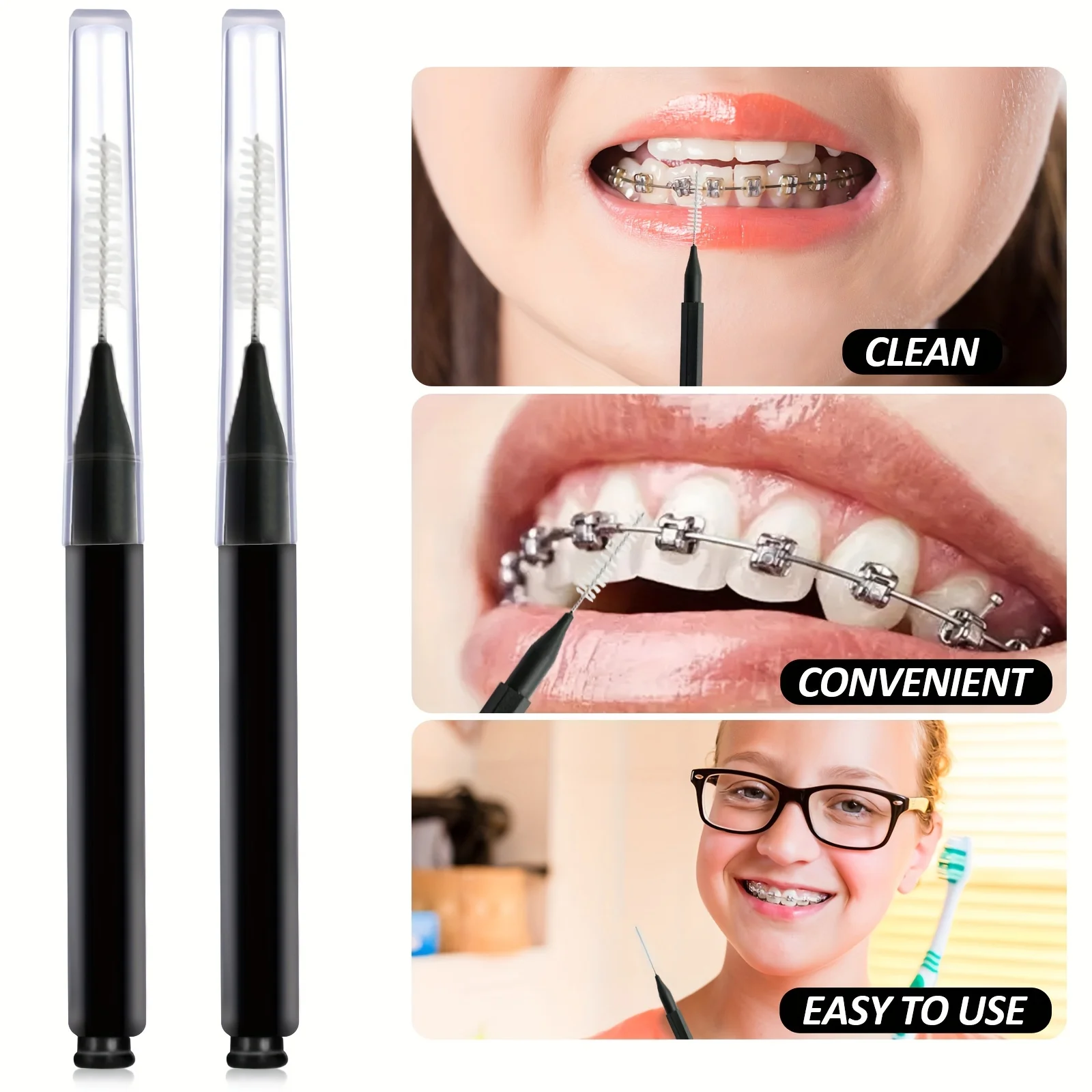 80/160 قطعة/صندوق I-نوع دفع سحب فرشاة بين الأسنان 0.6-1.5 مللي متر تنظيف بين الأسنان العناية بالفم تقويم الأسنان I شكل خيط تنظيف الأسنان #4