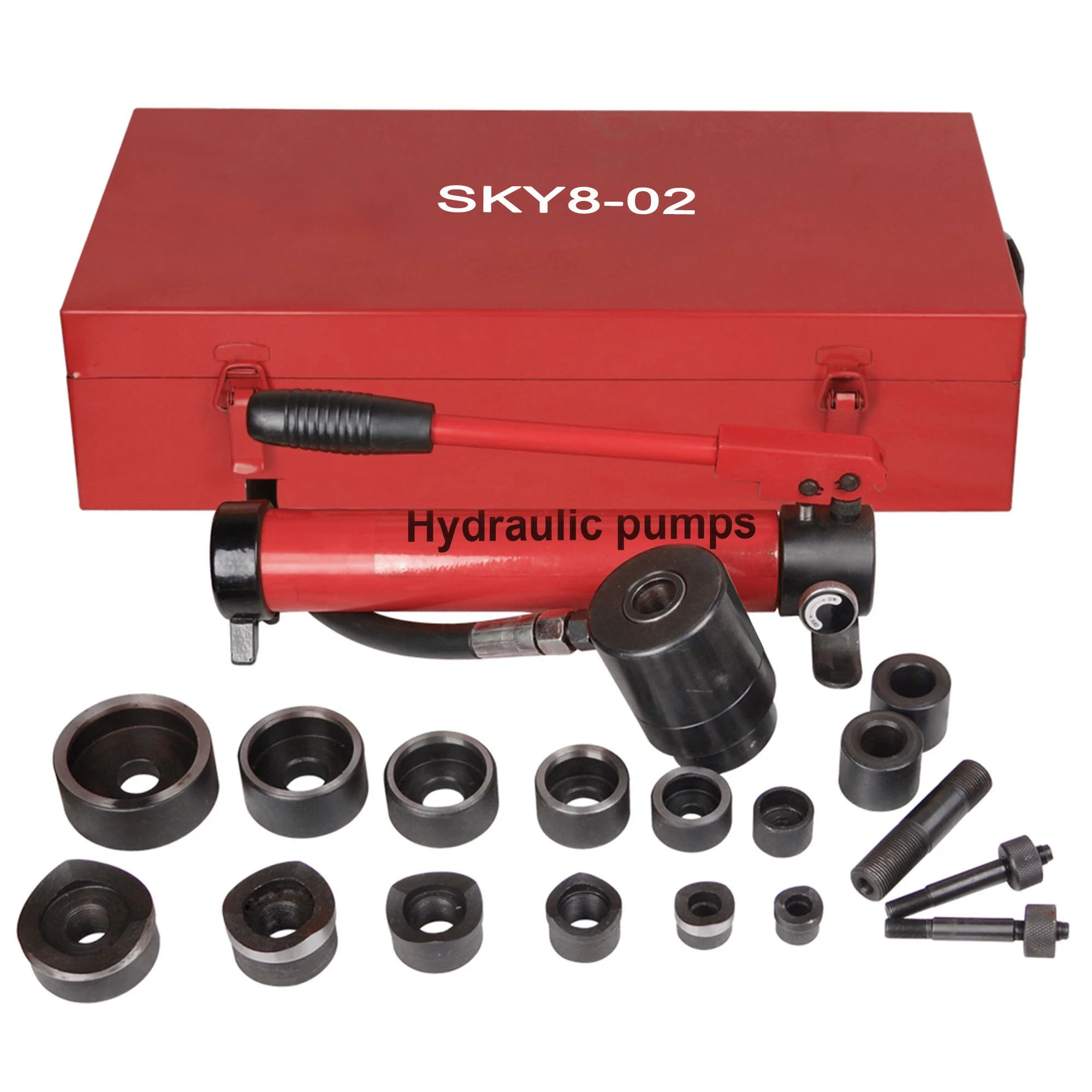 

10ton Hydraulic Metal Punch Kit Red