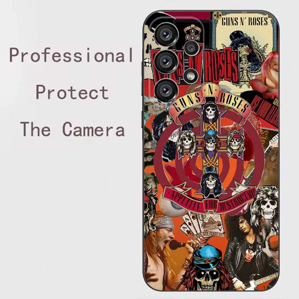 G-Guns N R-Roses Phone Case For Samsung Galaxy A13,A21s,A22,A31,A32,A52,A53,A71,A80,A91 Soft Black Shell