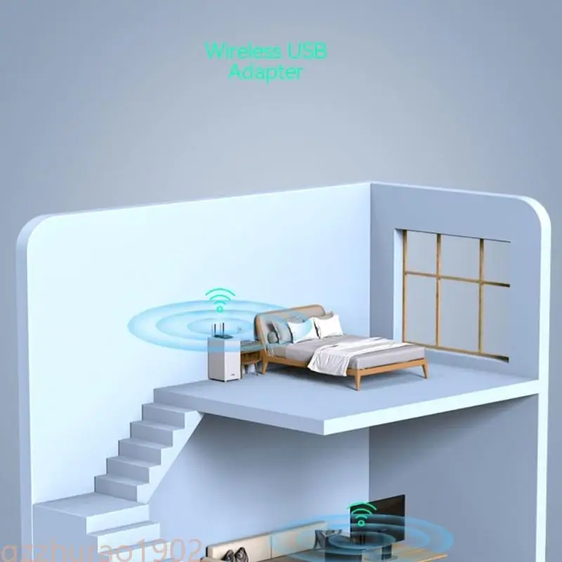 97QB USB WIFI Adapter 1300Mbps نطاقات مزدوجة 2.4 جيجا هرتز/5 جيجا هرتز الشبكات اللاسلكية الخارجية