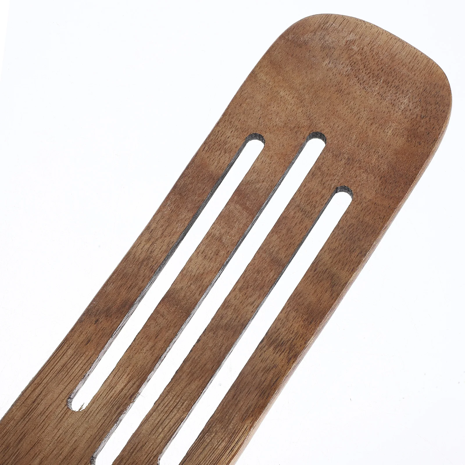 ملعقة مطبخ خشبية بمقبض طويل، سبورتل مشقوق لتحريك الخلط والقلي، ملعقة طبخ خشبية، تجهيزات المطابخ غير اللاصقة