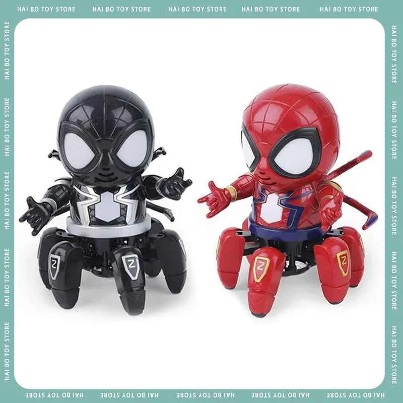 Spider-Man Robot Toys Singing and dancing Lights Music Electric Six-Clawed Spider Robot Stalls Hot Sales Children'S Toys For Kid