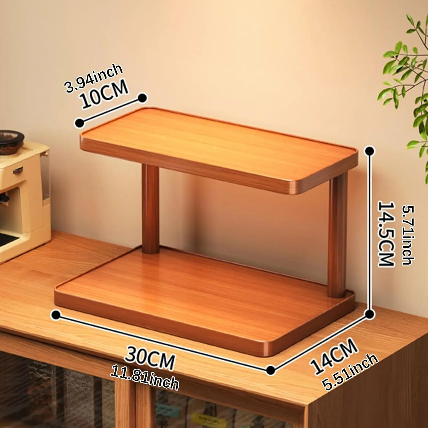 Desktop Shelf Rack Tabletop Shelves Multipurpose Elegant Bookshelf Cup Storage Rack For Dorms Pantry Desk Accessories Bedroom - view 3