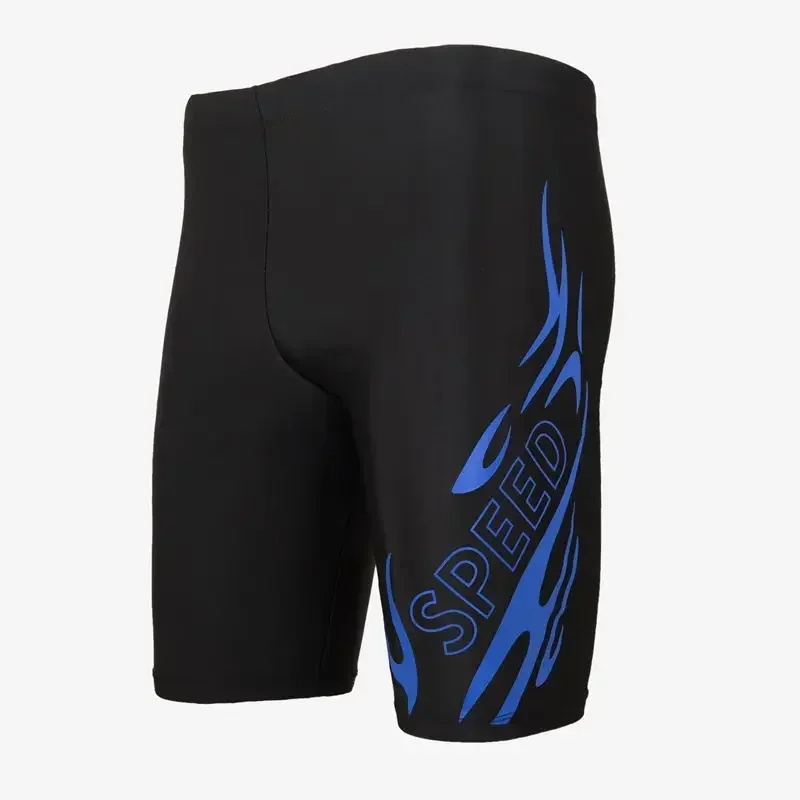 Men Quick-drying Swimming Trunks Moisture-wicking Swimwear High Waist Letter Print Men's Swim Shorts for Sports Surfing Quick image 3