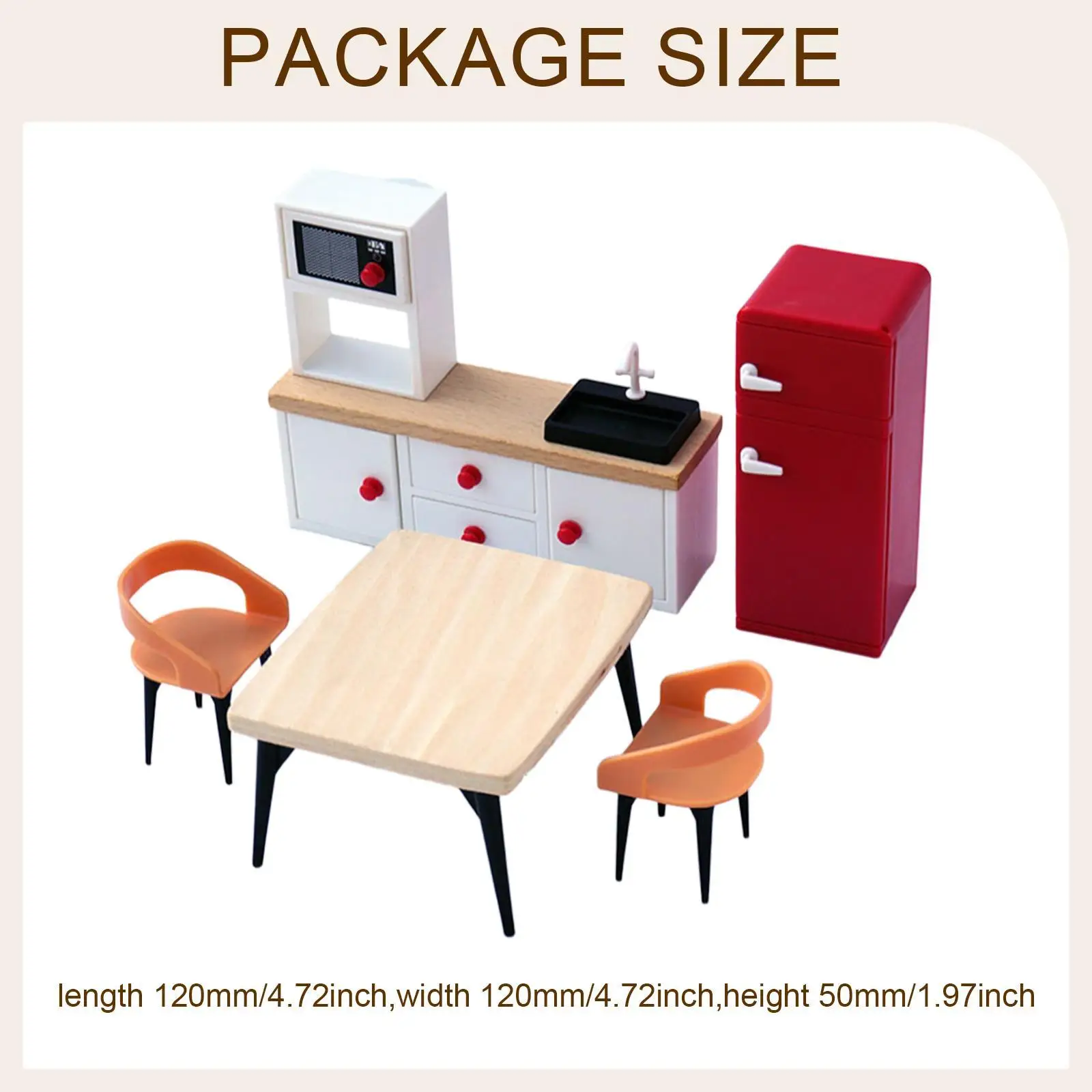 Ensemble de meubles miniatures pour maison de poupée, décoration pour tout-petits de 3 ans et plus filles