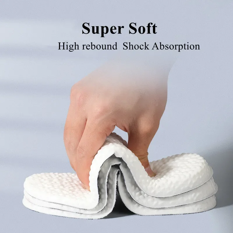 Sports Shoe Insoles PU Latex Sweat-Absorbing Breathable Deodorant High Elastic Comfort Men Women Boost Pads for Shoes