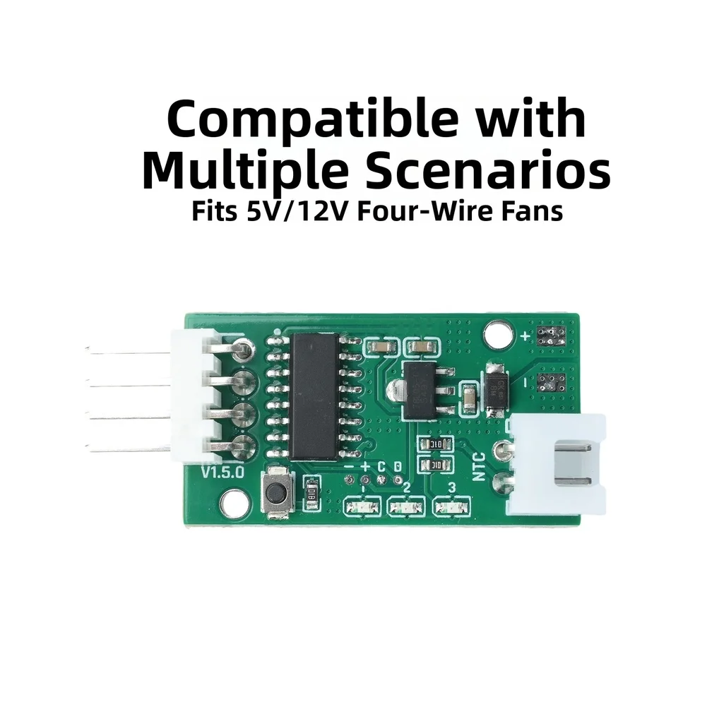 4 Wire Fan Module Temperature Regulator Automatic Temperature Adjustment 5V And 12V Support Customizable Duty Cycle