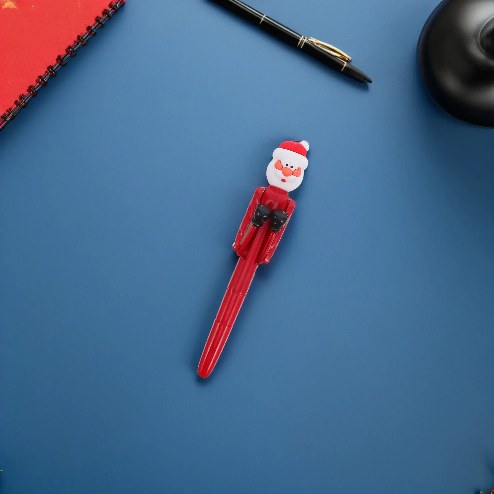 4Pcs Santa Claus Boxing Ballpoint Pens – Christmas Party Favors, Kawaii Cartoon Writing Supplies for School Office