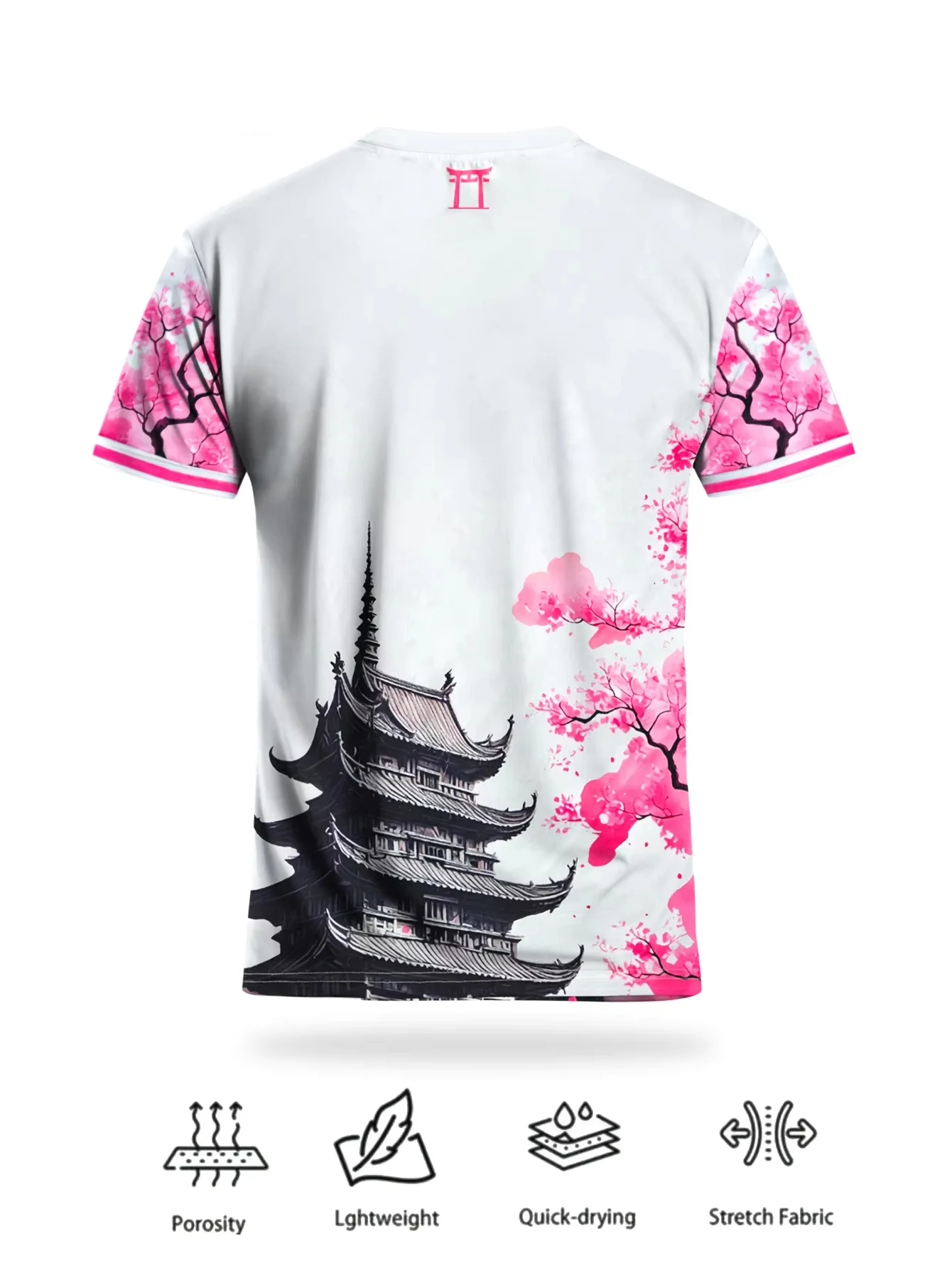 Men's Japanese Style Dragon Cherry Blossom Soccer Jersey Breathable Quick-Dry For Sports Japanese Culture Lovers Perfect Gift