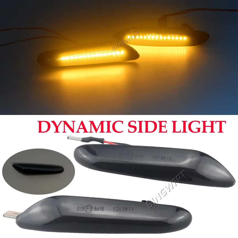 Dynamic Side Marker Indicator Blinker Lamp Signal Lamp For BMW E90 E91 E92 E93 E60 E87 E82 E46 Turn Signal Light