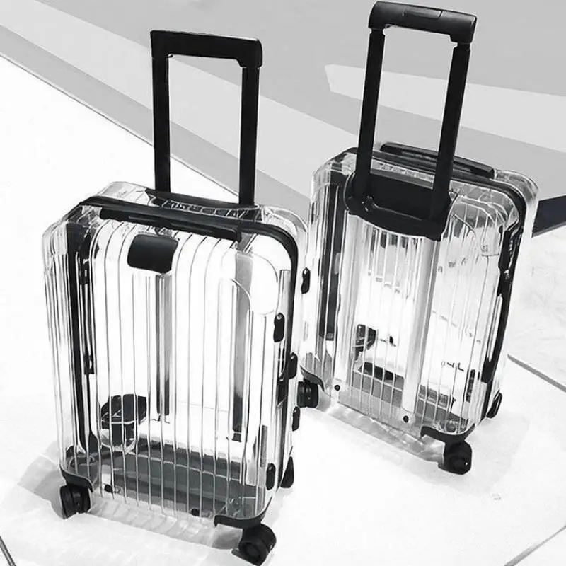 20 Inch Roller Luggage Box Transparent Suitcase Business Ins Style Modern Simplicity Trolley Box Universal Outdoor Travel Case