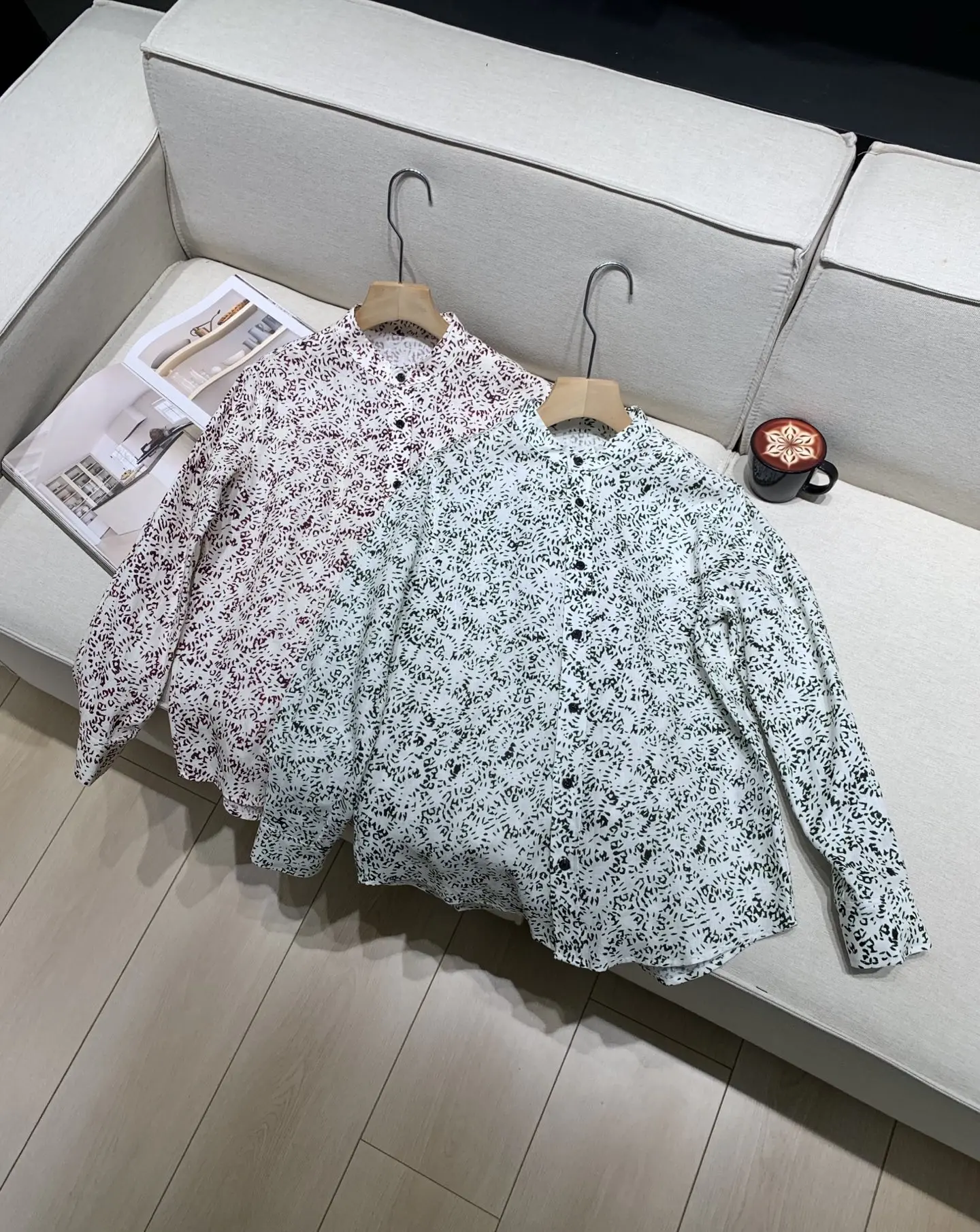 

Early Autumn New High Quality Fashion Casual Floral Linen Shirt For Women