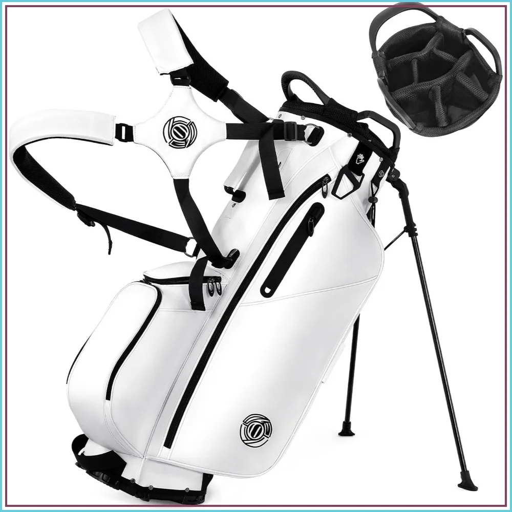 

Lightweight Golf Stand Bag, 7 Way Full-Length Dividers, 900D Weather-Resistant, Cooler Pocket, Ergonomic Strap