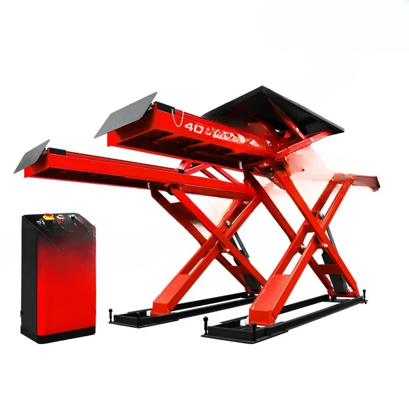 Factory car maintenance equipment Kizo child and mother large scissor lift scissor lift can be positioned