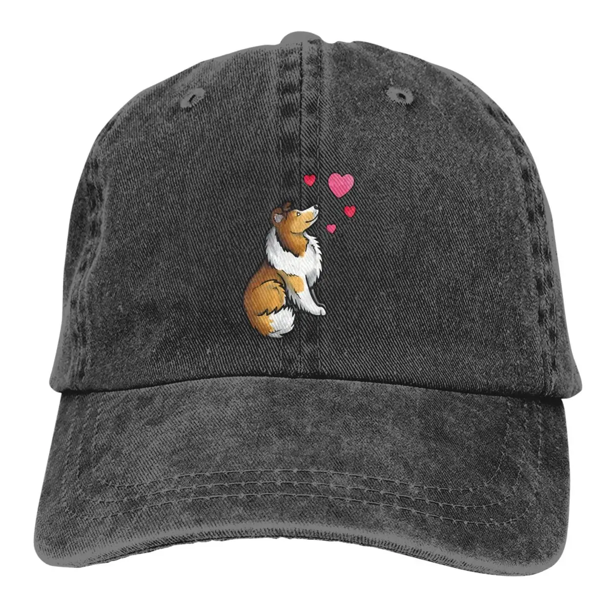 Summer Cap Sun Visor Sheltie Love Hip Hop Caps Collie Dog Cowboy Hat Peaked Hats