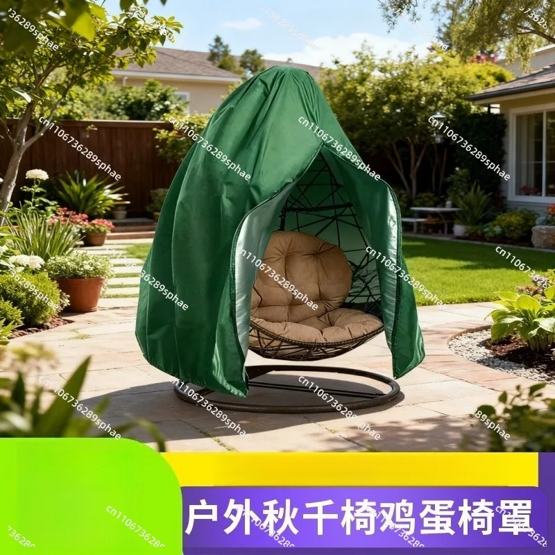 Double egg chair waterproof cover outdoor dust cover zipper swing chair cover