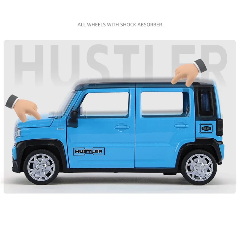 1:22 SUZUKI HUSTLER SUV Alloy Car Model Diecasts Metal Off-Road Vehicles Car Model Sound and Light Simulation Childrens Toy Gift