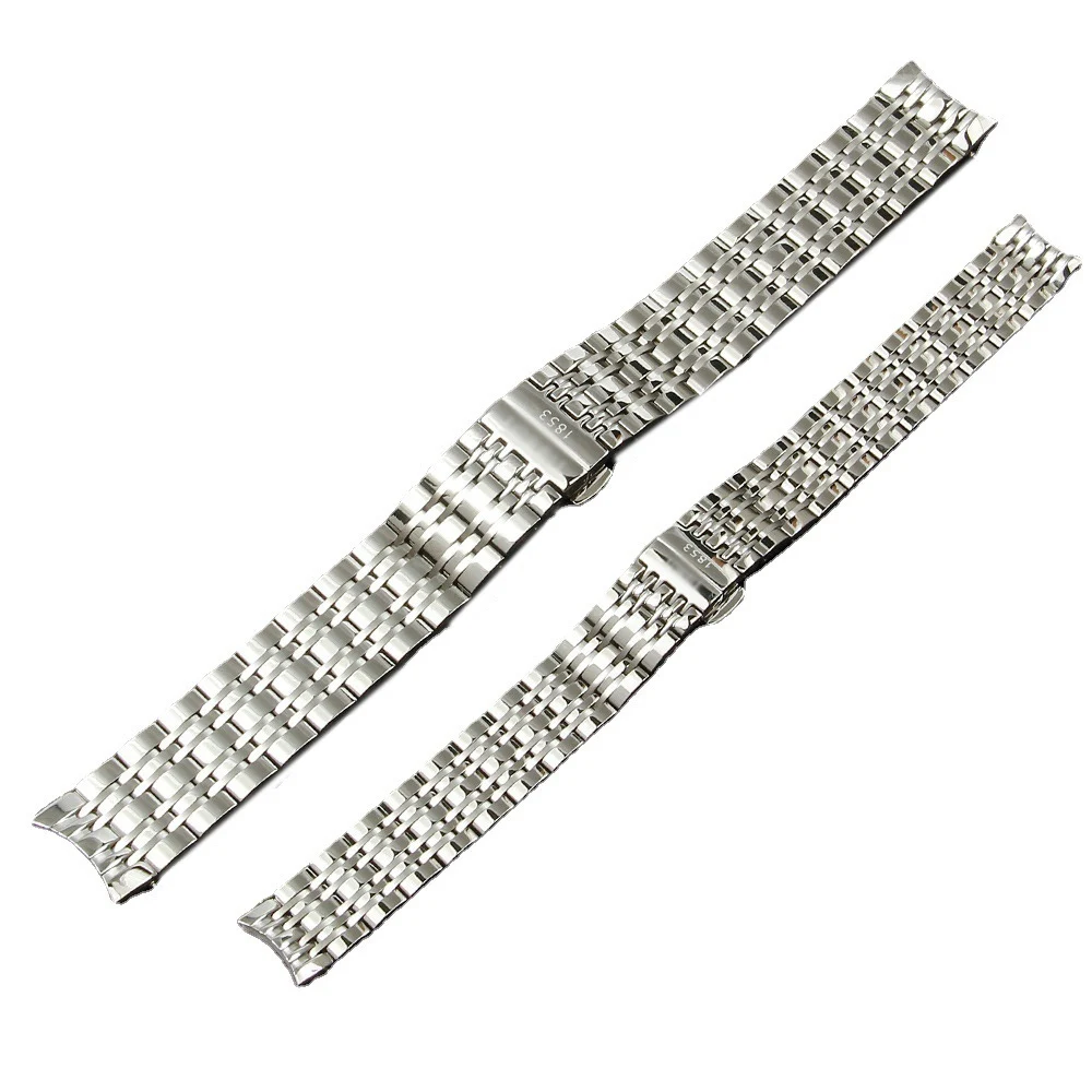 Curved End Stainless Steel Watchband for Tissot 1853 T085 Carson T-CLASSIC 14mm 19mm Watch Band Women Men\'s Strap Bracelet