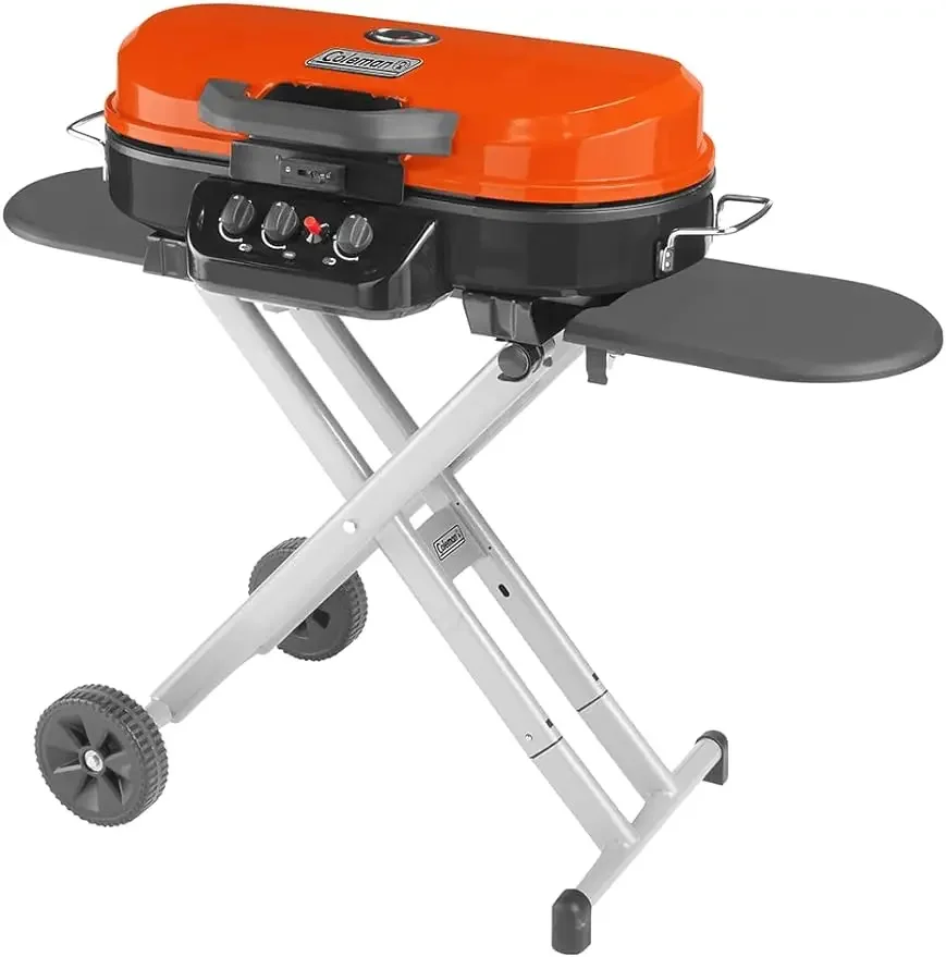 Coleman-Road285 Grill a gás portátil, 3 queimadores ajustáveis, ignição de botão Instastart, ótimo para acampar, churrasco, 3 queimadores