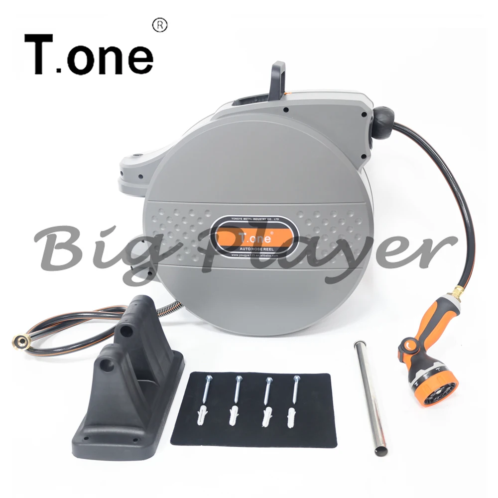 Wall-Mounted Automatic Retractable Garden Hose Reel - 180° Rotatable Irrigation System with Anti-Kink Water Hose