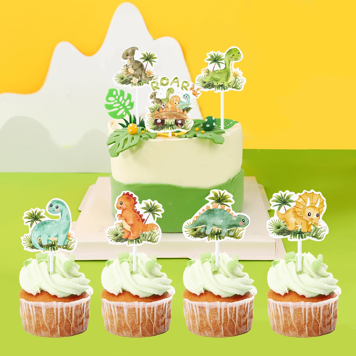 Dinosaur Butterfly Cake Toppers Dinosaur Party Butterfly Birthday Party Decor Kids Baby Shower Boy Dinosaur Cake Accessories