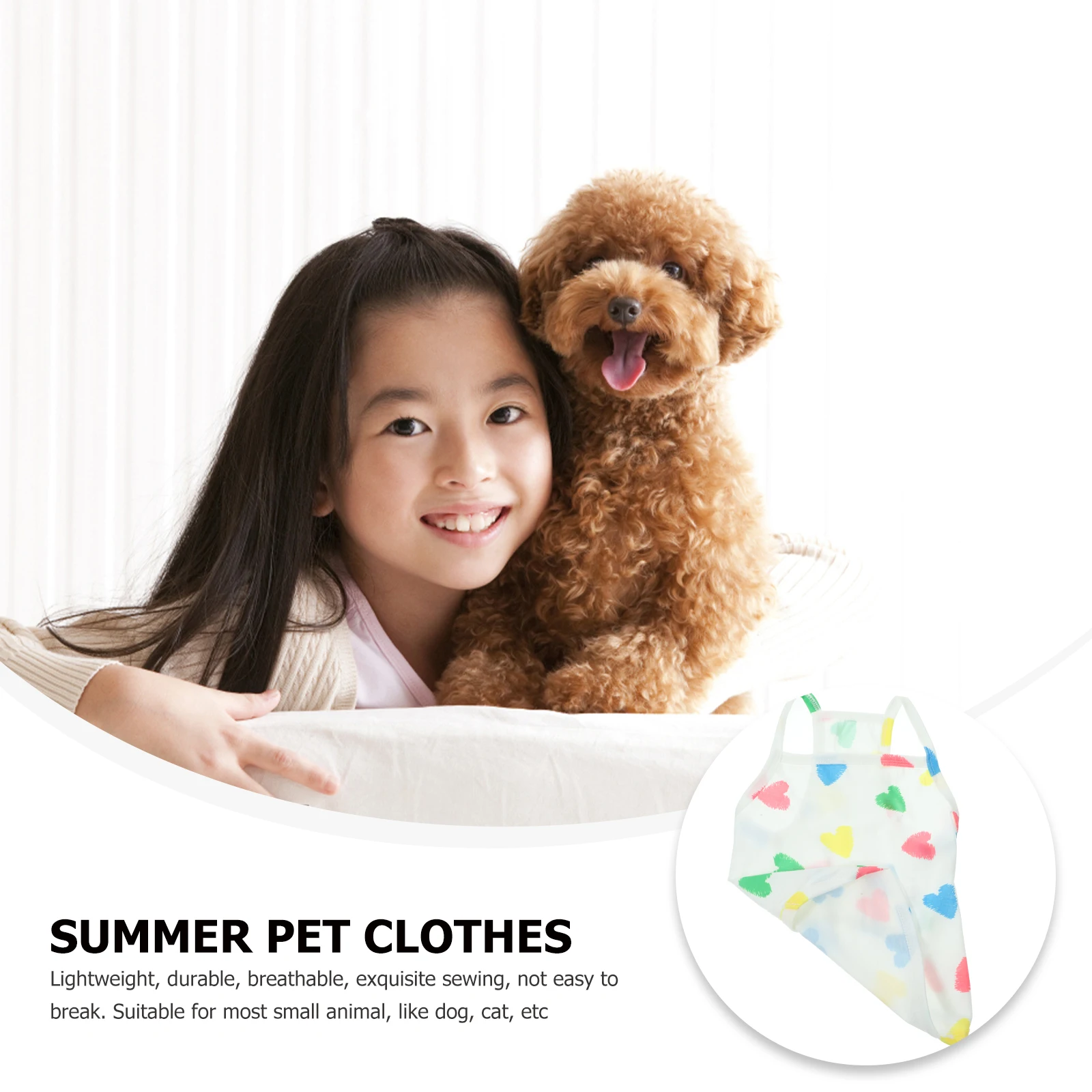 

Summer Dog Dress Floral Embroidery Puppy Vest Breathable Pet Shirt Adorable Small Animal Clothes Dog Clothing