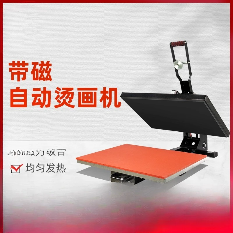 Manual magnetic drawing and heat transfer machine, clothing and clothes printing pattern