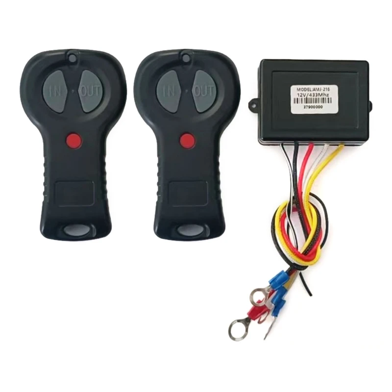 12V 433.92MHz Universal Recovery Wireless Electric Digital Winch Remote Control Fits ATV SUV Handset Controller