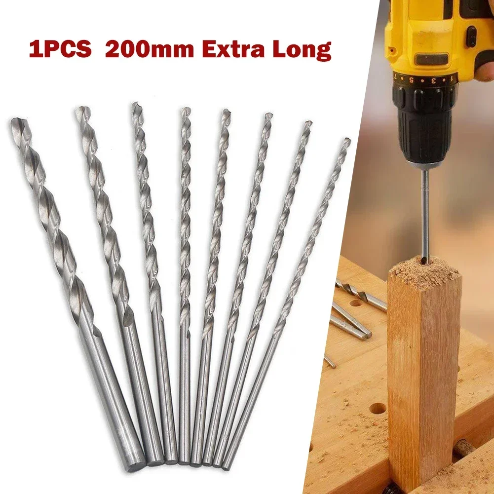 1PCS 200mm Extra Long Drill Bits High-speed Steel Drill Bit For Various Materials Metal Drilling 2-10mm