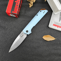 KS 2038 Iridium DuraLock KVT Folding Knife D2 Steel Blade Blue Aluminum Handles Pocket KnifeTactical Camping Survival EDC Tool