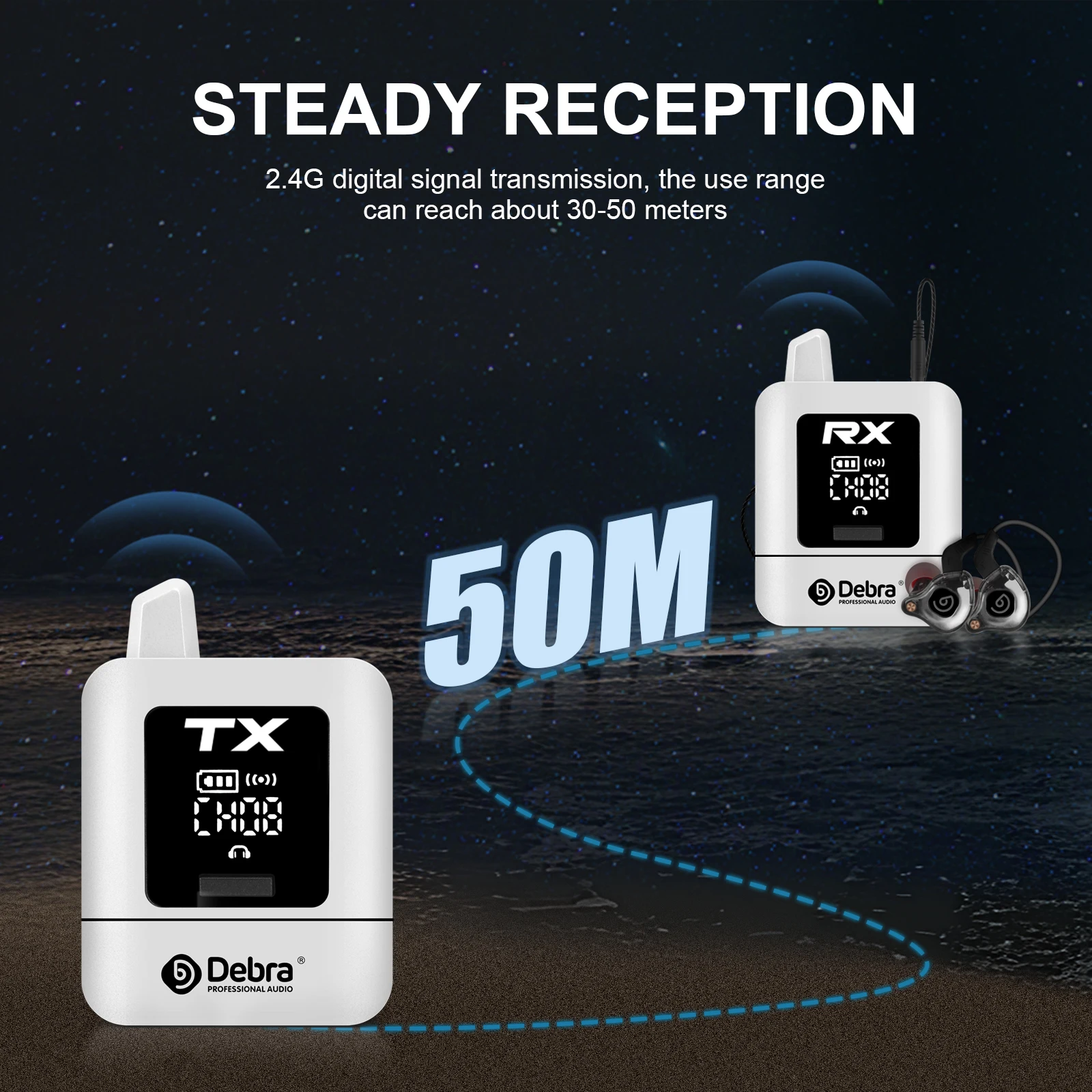 ST-mini UHF IEM 무선 인이어 모니터 시스템 스테레오 사용 범위 30-50m 음악 오디오 모니터링 라이브 방송용 충전식