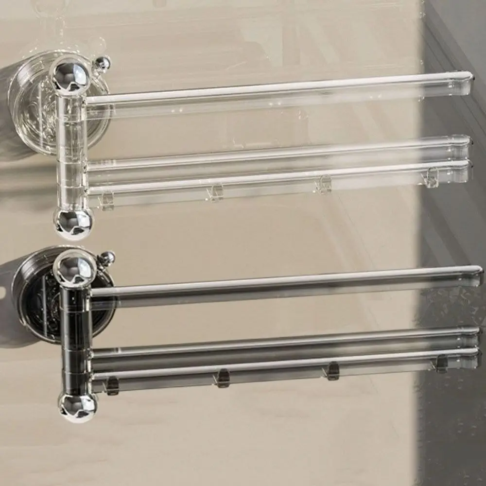 

180 ° Вращающаяся вешалка для полотенец на присоске, настенная 3 вешалки для полотенец, вешалка для полотенец для ванной комнаты, складная вешалка для полотенец без перфорации, тряпка для мытья посуды