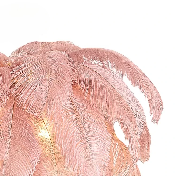Modern Feather Decorative Furniture Office Decorative Hotel Reading Desk Lamp