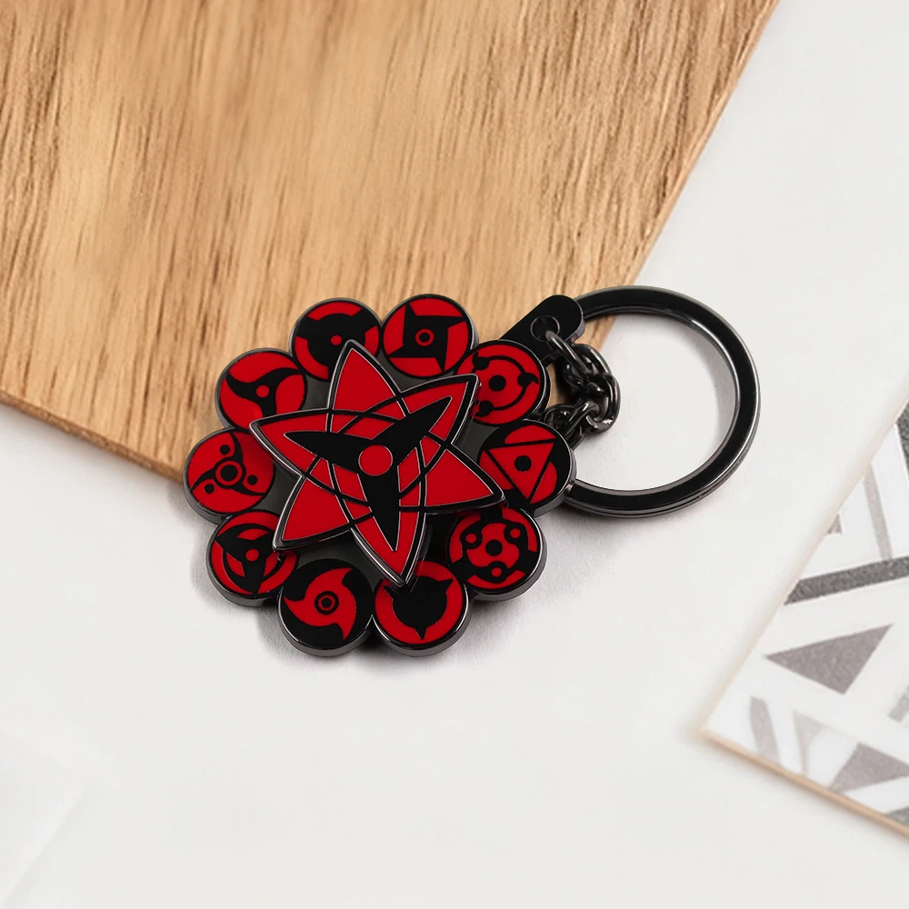 Mangekyou Sharingan Alle Formen Drehbarer Anime-Schlüsselanhänger Taschen- und Schlüsselzubehör Fangeschenk – Detail 8