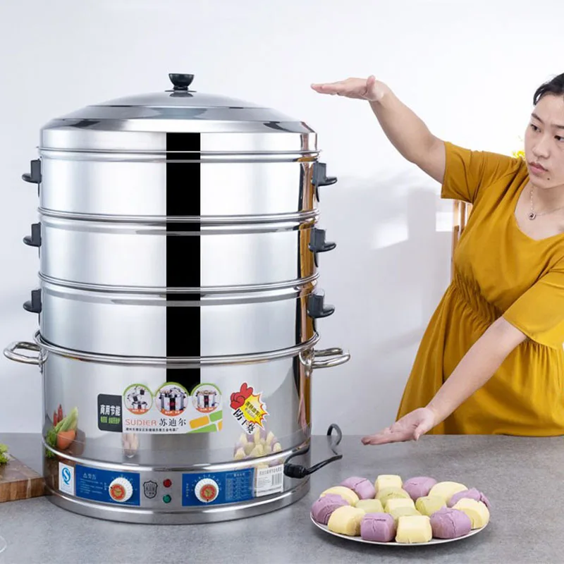 

Electric Food Steamer Pot Large-capacity Steamed Bread Bun Machine Automatic Steamer Cooker Food Warmer