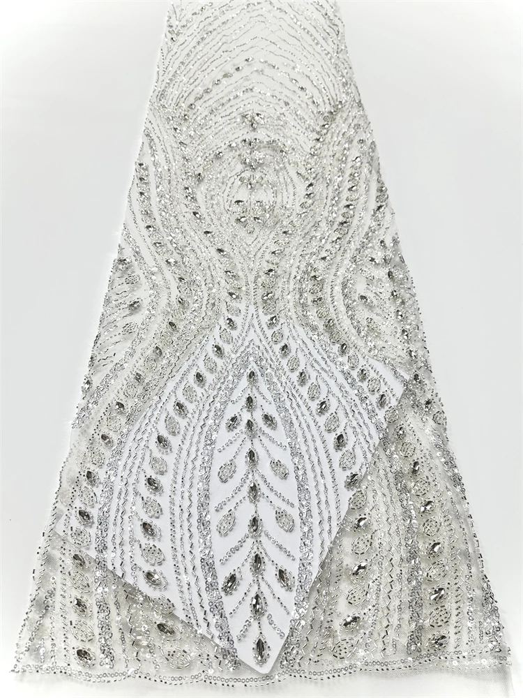 أحدث أقمشة الدانتيل التسلسل الأفريقي، التطريز العريس، الفرنسية، مواد الزفاف النيجيري، جودة عالية، نسيج الدانتيل الخرز #3