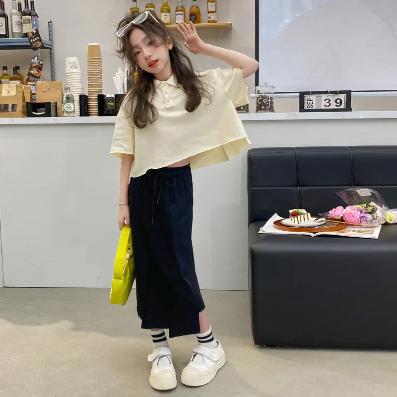 

Baby Girl Clothes Suit Children and Girls Summer Dress Set 2024 Foreign Style Children Fashion New Summer Dresses Two-piece Set