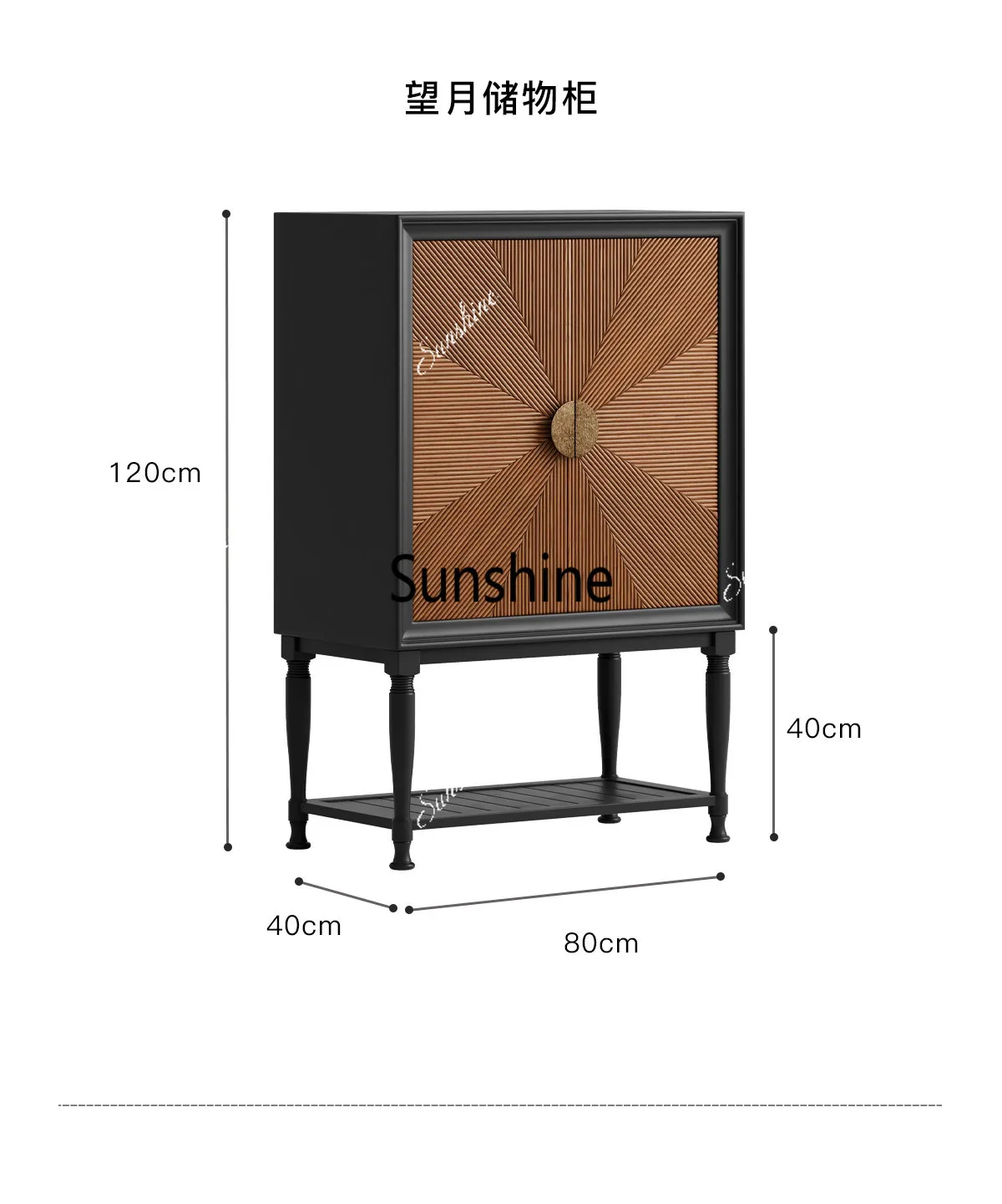 French retro style integrated wall high cabinet